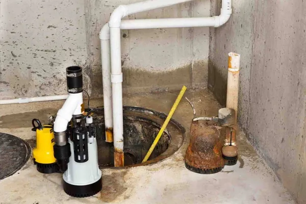 Basement sump pump installation